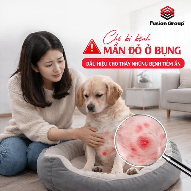 Chó bị nổi mẩn đỏ ở bụng: Dấu hiệu cho những bệnh tiềm ẩn