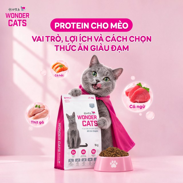 Protein Cho Mèo: Vai Trò, Lợi Ích Và Cách Chọn Thức Ăn Giàu Đạm