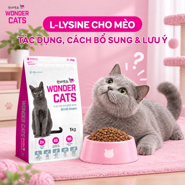 L-Lysine Cho Mèo: Tác Dụng, Cách Bổ Sung Và Lưu Ý
