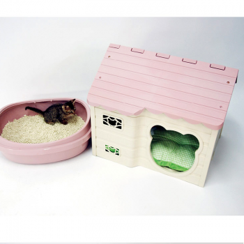 Nhà ở siêu tiện nghi dành cho chó Purmi màu hồng (nhập khẩu Hàn Quốc)